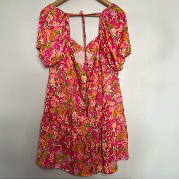 Resa floral milkmaid mini summer sundress size medium - Picture 8 of 9
